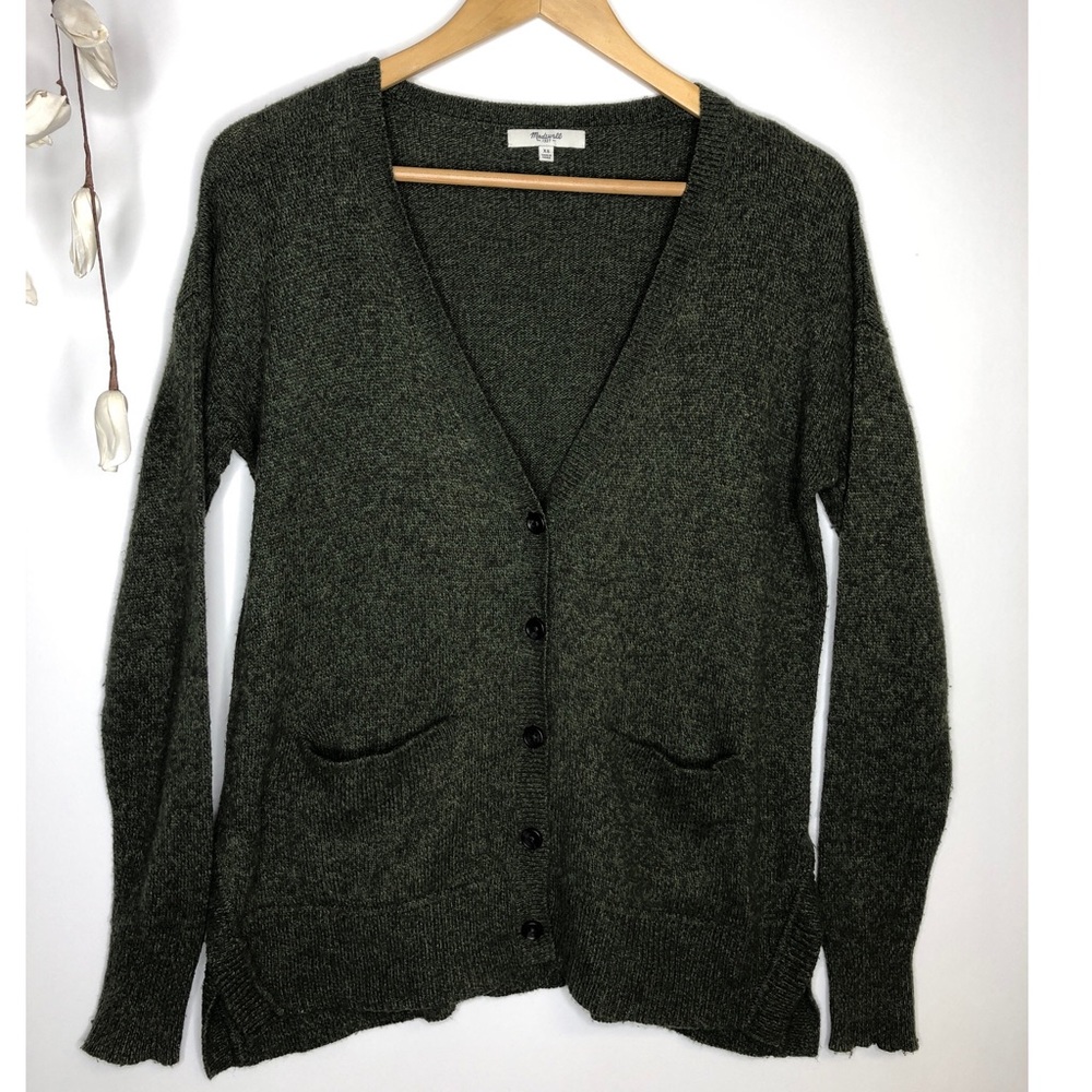 Madewell Green Oversized Cardigan button down - xs